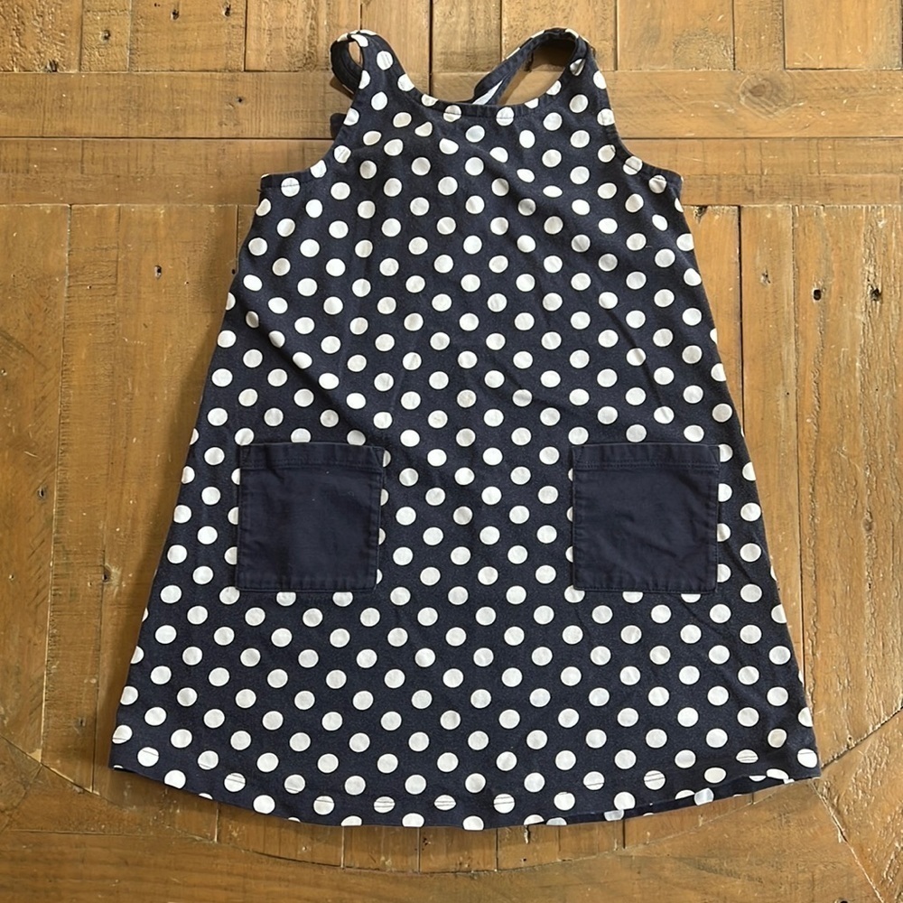 Hanna andersson navy polka dot sundress